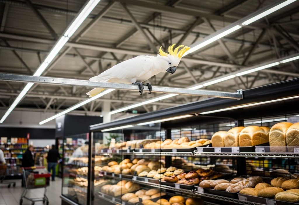 Cacatua nel supermercato a Sydney: vive un mese a brioche